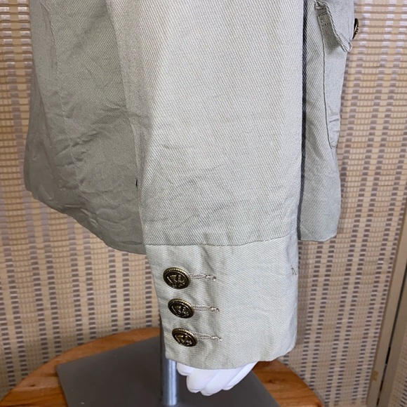 🔷Twiggy London Military Style Khaki Cotton Jacket Size Large - Picture 5 of 7